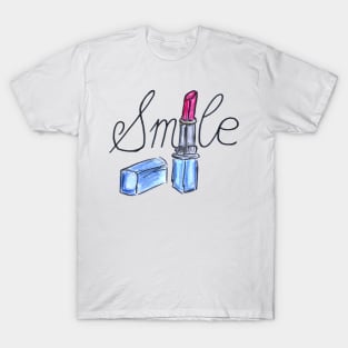 Smile lipstick red makeup artist T-Shirt